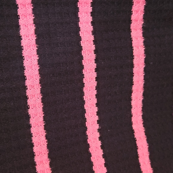 Talbots Pink And Navy Striped Cowl Neck Sweater Size XL - Picture 4 of 6